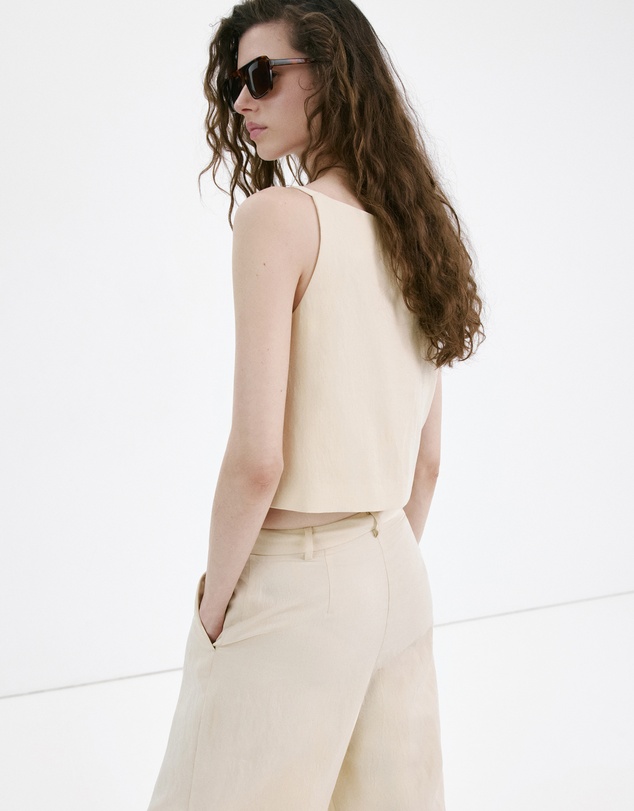 M.N.G - Lyocell Button Top