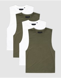 Xander - 4-Pack Blanc Tank