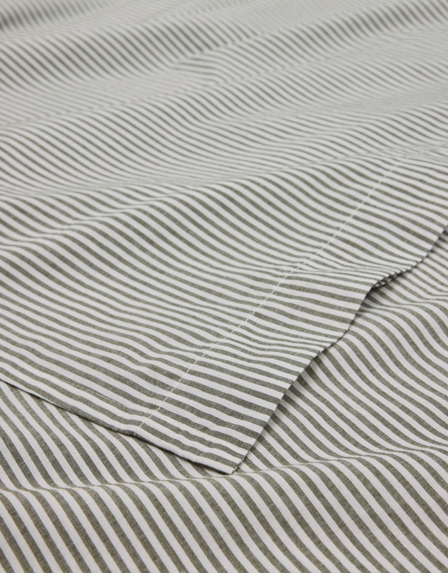 Country Road - Brae Australian Cotton Stripe Queen Flat Sheet