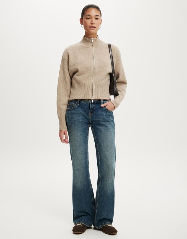Cotton On - Lotus Cinched Zip Knit