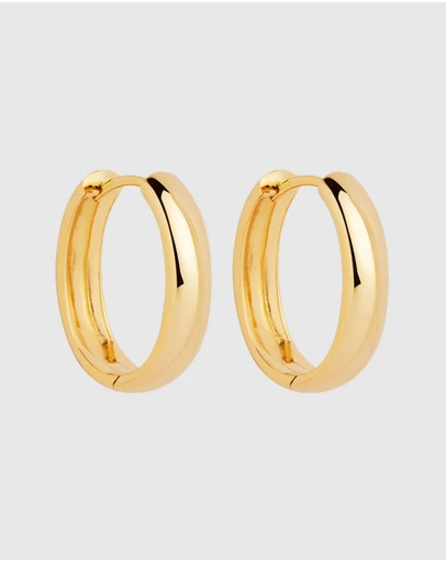 Najo - Lumière Yellow Gold Hoop Earrings