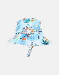 Minihaha - Luca Swim Hat With Quick Release Neck Tie - Babies-Kids