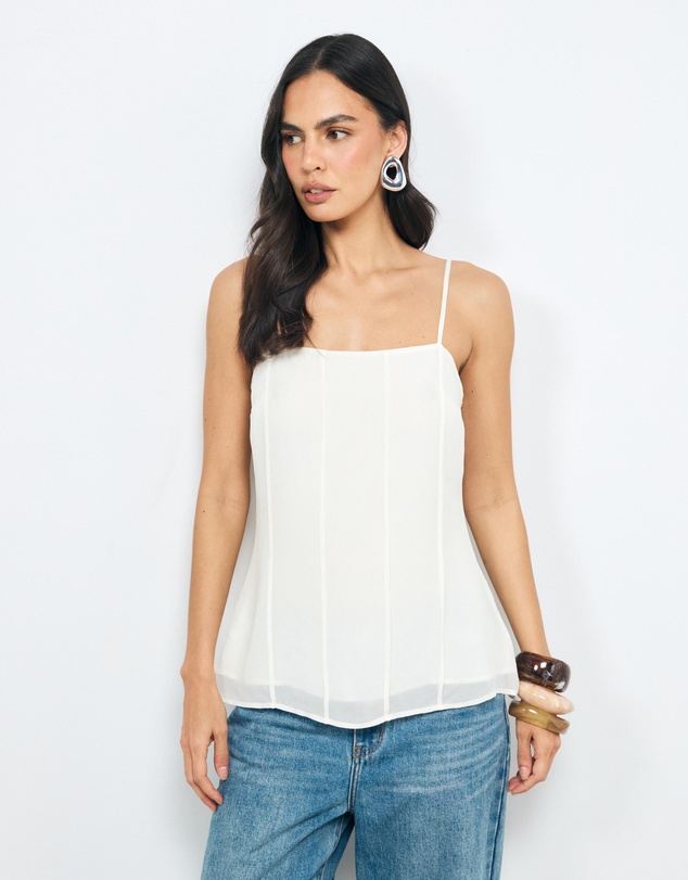 AERE - Lola Strappy Panel Cami Top