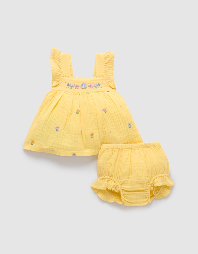 Purebaby - Daisy Broderie Set -Kids-Babies