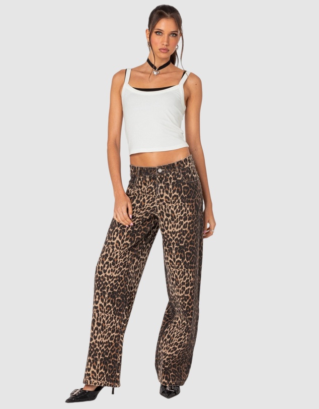 EDIKTED - Layered Contrast Ribbed Tank Top