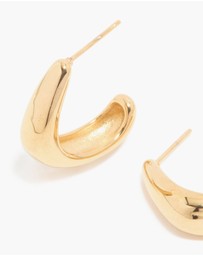 Lovisa - Waterproof Gold Plated Stainless Steel Banana Shape Hoop Earrings