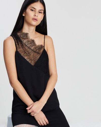 Drape Neck Lace Cami