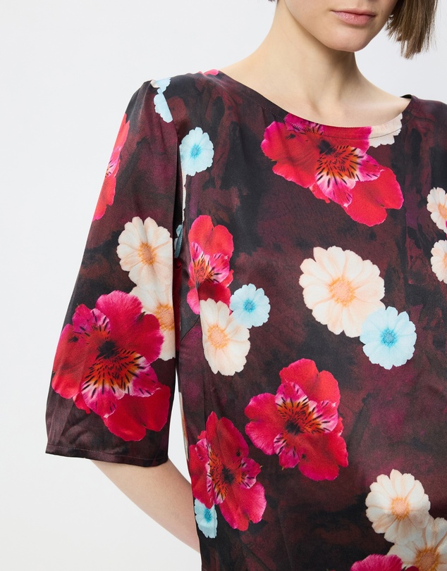The Social Outfit - Silk Smock Top - Cosmic Bloom