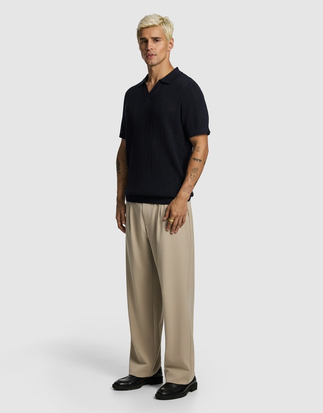 yd. - Edmund Knitted Polo Shirt