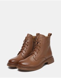 EVERAU - EverAU Ugg Gabriela Cow Leather Upper Fashion Boots