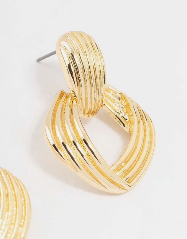 Lovisa - Gold Plated Vintage Door Knocker Stud Earrings