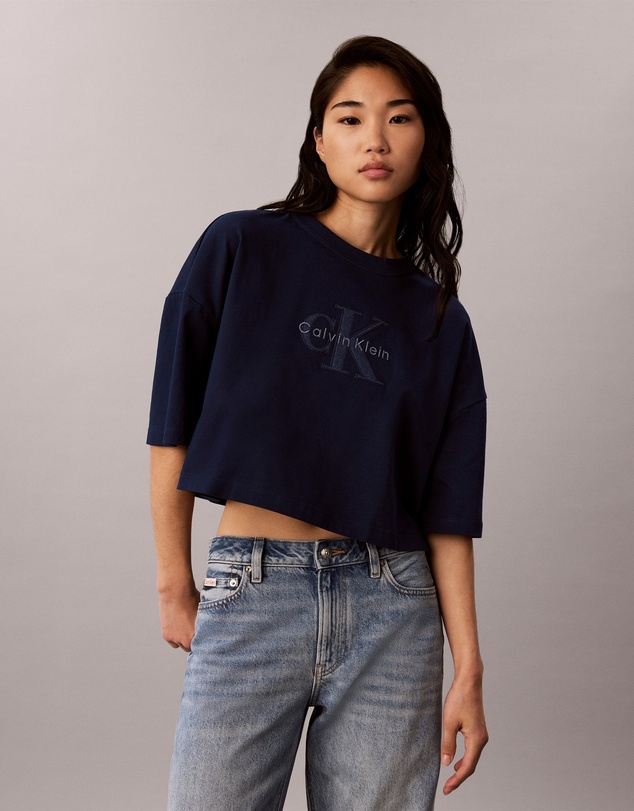 Calvin Klein Jeans - Denim Monologo Boxy T-Shirt