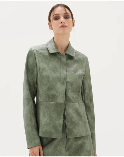 Muma World - Sage Tailored Leather Jacket