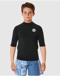 Rip Curl - Icons UV Brushed Short Sleeve Rash - Teens