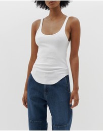 Bassike - slim scoop rib tank