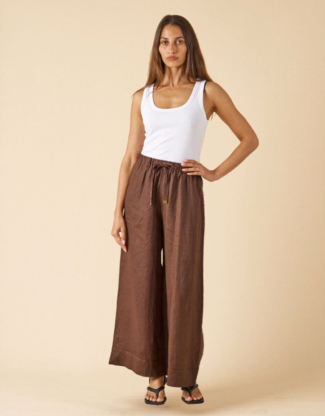 CAMIXA - Palazzo Linen Pants