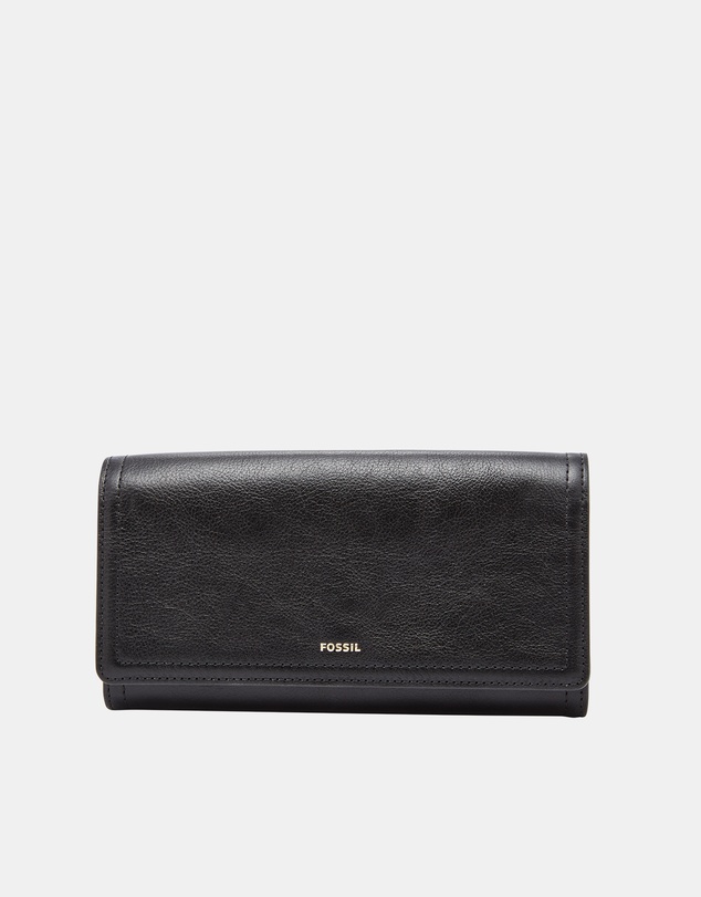Fossil - Logan Black RFID Flap Clutch