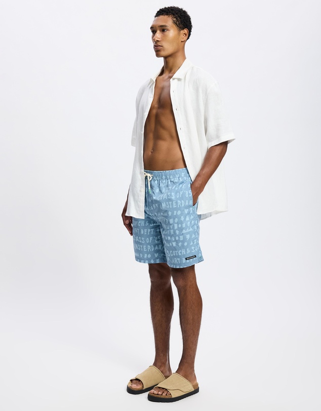 Scotch & Soda - Printed Longer-Length Swim Shorts