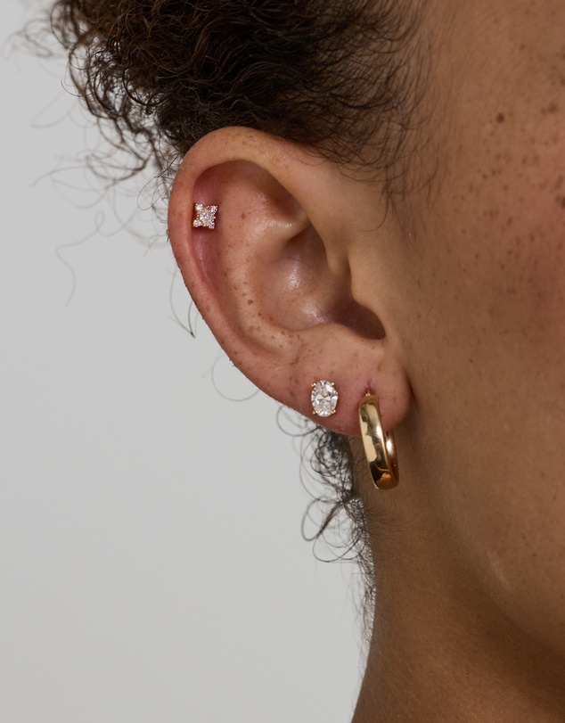 Michael Hill - 0.11TW Lab Diamond Princess Cut Helix Stud in 10kt Gold