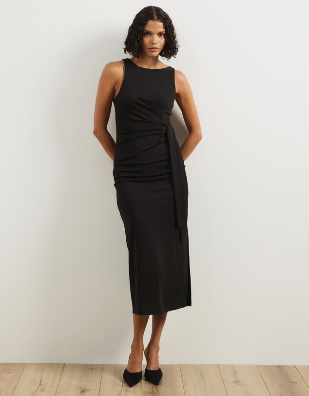 Atmos&Here - Lori Knot Front Midi Dress
