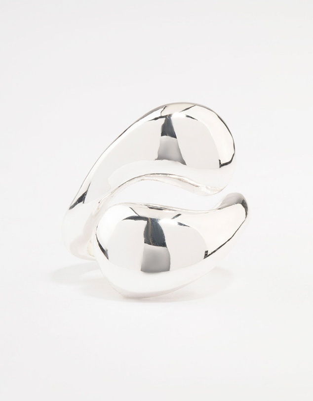Lovisa - Silver Plated Stacked Swirl Ring
