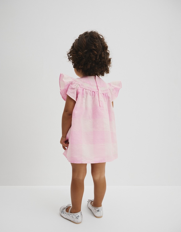 Country Road - Sleeveless Gingham Romper Dress