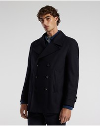 Calibre - Melton Pea Coat Navy