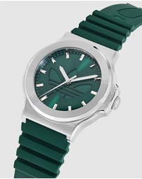 adidas Originals - Expression Three Steel Green Silicone Watch