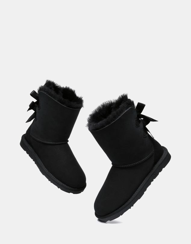EVERAU - EverAU Ugg Short Back Bow Sheepskin Upper UGG Boots