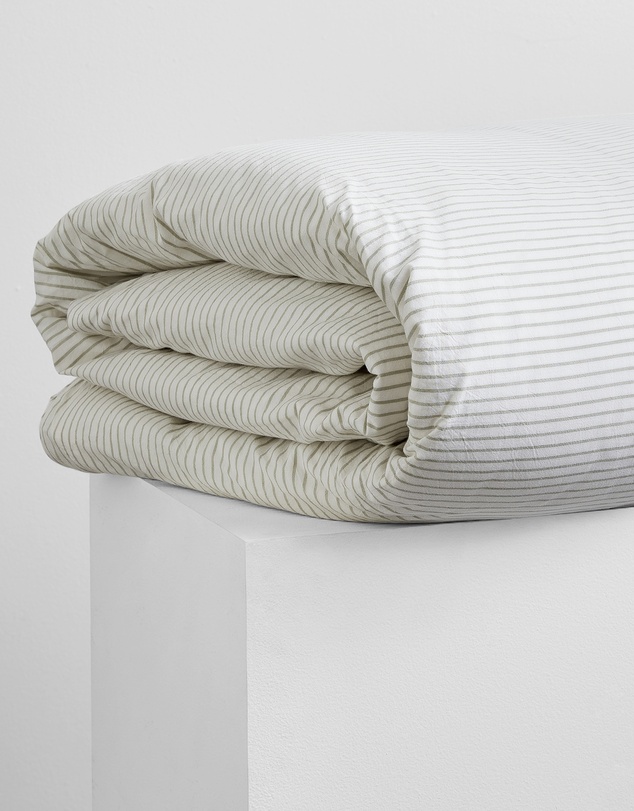 Sheet Society - Leo Washed Cotton Stripe Quilt Cover Set