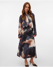 Vero Moda - Joa High Waisted Printed Maxi Skirt