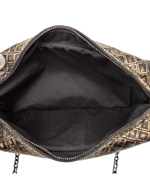 Pre-Loved by Azura Reborn - Pre-Loved Metallic Calfskin Intrecciomirage Chain Flap Crossbody