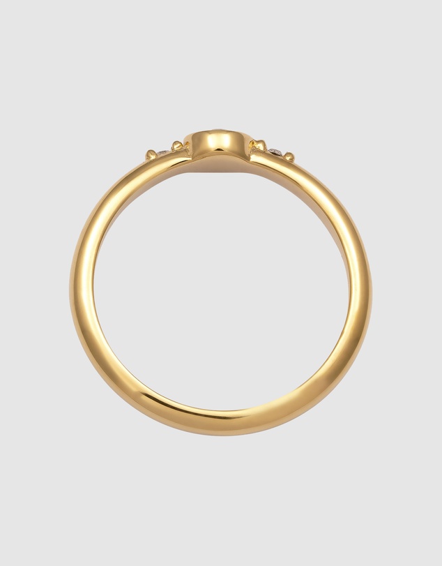 Elli Jewelry - Ring Crystal 925 Sterling Silver Gold-Plated