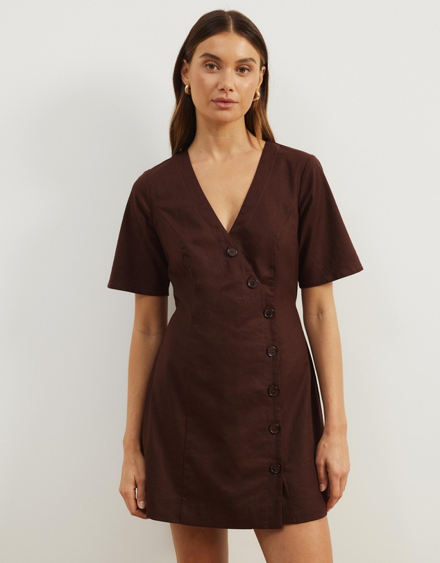 Atmos&Here - Alice Asymmetric Wrap Mini Dress