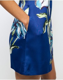 AERE - Allona Structured Satin Mini Dress
