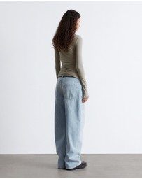 & Other Stories - Ruched Boatneck Top