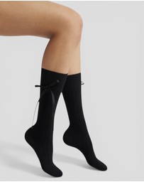 High Heel Jungle - Prima Cotton With Satin Ribbon Socks