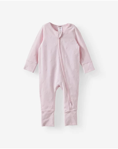 Cotton On Kids - Growie Long Sleeve Zip Romper