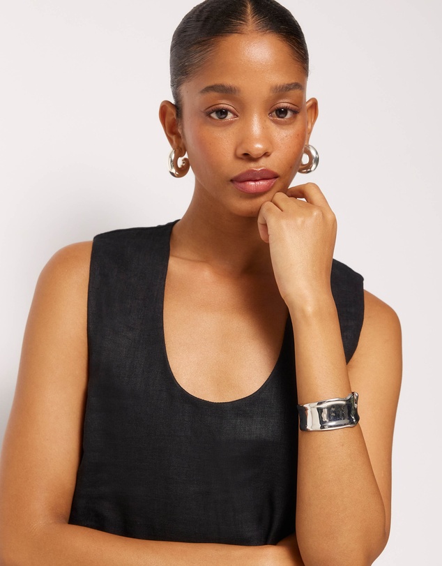 AERE - Orla Linen U-Neck Mini Dress