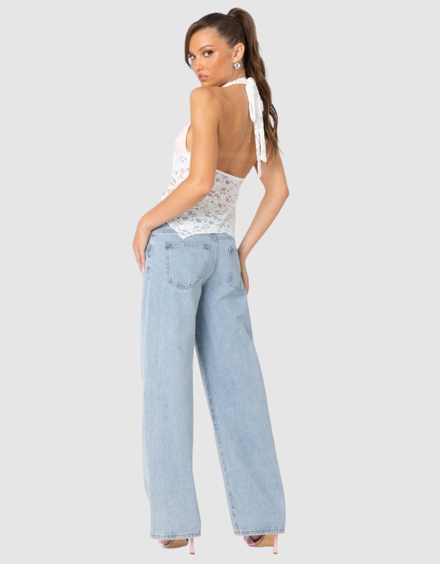 EDIKTED - Esme Sheer Lace Halter Top