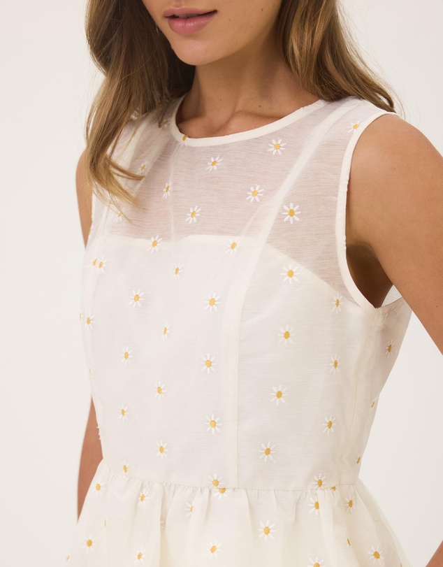 Atmos&Here - Lila Babydoll Floral Organza Top