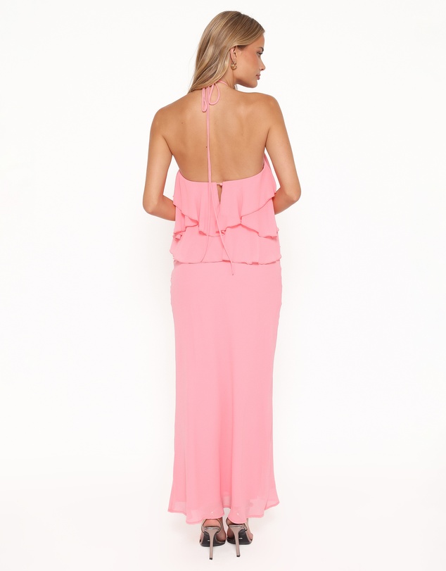Petal & Pup - Zorina Halterneck Maxi Dress - Coral