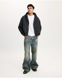 Cotton On - Cropped Zip Up Hoodie
