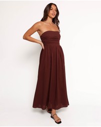 Petal & Pup - Kayt Strapless Dress - Chocolate Brown