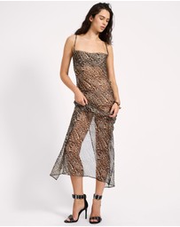 ONE TEASPOON - Jagger Maxi Slip Dress - Leopard Print