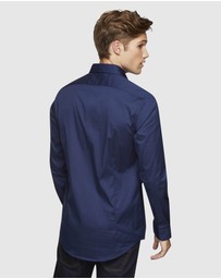Oxford - Navy Stretch Travel Shirt