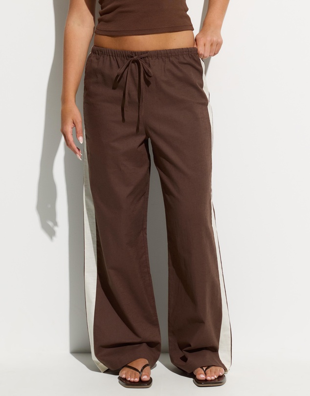Dazie - Balmy Wave Linen Blend Beach Pants