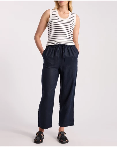 David Lawrence - Prue Tapered Linen Pants