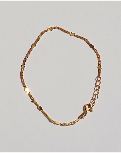 SAINT VALENTINE - Fine Heart Chain Bracelet - Gold