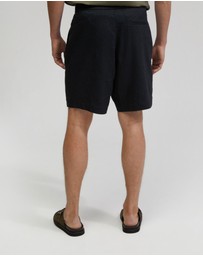 Oxford - Rocco Zip Front Linen Blend Shorts